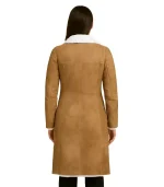 Alina Brown Leather Shearling Coat