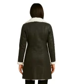 Amie – Black Double Breasted Shearling Coat
