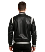 Black Varsity Jacket Leather