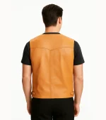 Brandon Tan Brown Leather Vest