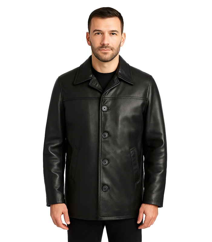 Mens Cowhide Leather Car Coat Mens Cowhide Leather Car Coat