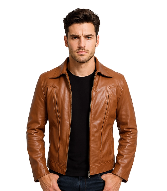 Old School Brown Leather Jacket Old School Brown Leather Jacket