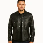 Ranchson Black Leather Shirt