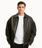 Rustic Rebel Leather Bomber Jacket