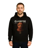 Clandestine Masked Custom Hoodie – Black Stealth Street Style Pullover