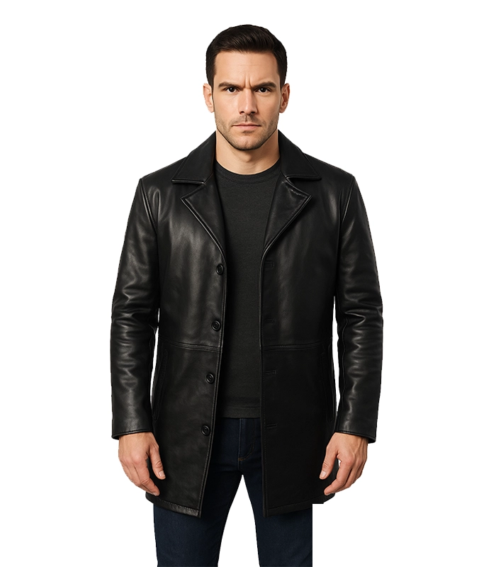 Classmith Black Leather Coat Classmith Black Leather Coat