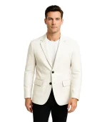 Men’s Off White Blazer Real Leather Jacket
