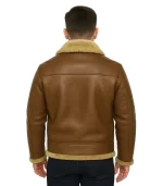 Mens B3 Aviator Brown Sheepskin Leather Jacket