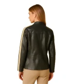 Women's Striped Oversized Racer Jacket