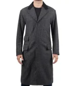 Joel Men’s Charcoal Grey Long Wool Coat
