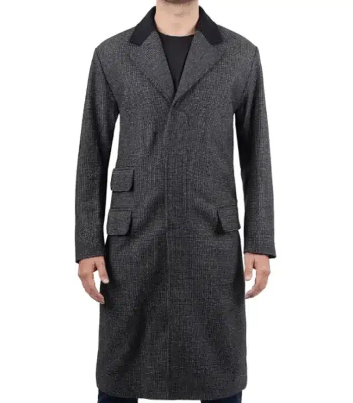 Joel Men’s Charcoal Grey Long Wool Coat 4 Joel Men’s Charcoal Grey Long Wool Coat