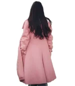 Priscilla Pink Wool Trench Coat Women