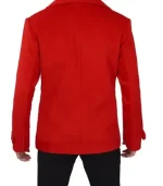 Red Double Breasted Wool Peacoat Mens – Vibrant Classic Outerwear