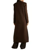 Rosario Dark Brown Womens Long Wool Coat – Overcoat for Women