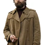 Pierluigi Gigante brown corduroy coat with long trench style winter look